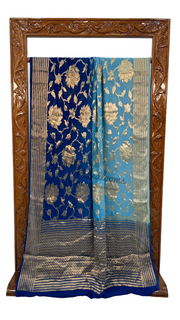 Khaddi Georgette Handloom Banarasi Saree - The Handlooms