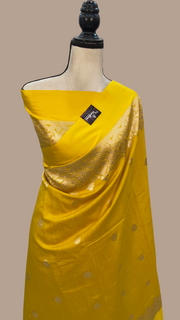Pure Moonga Khaddi Handloom Banarasi Saree - The Handlooms