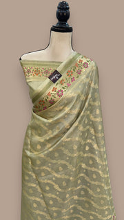 Pure Tussar Silk Handloom Banarasi Saree - The Handlooms