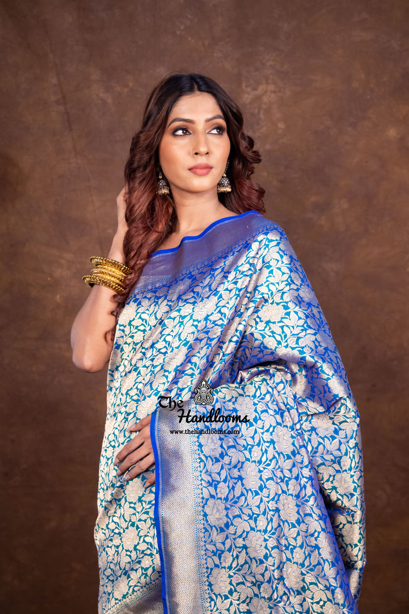 Pure Katan Silk Banarasi Handloom Saree - Tanchui Brocade - The Handlooms