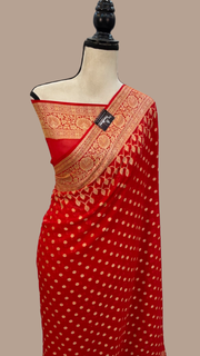 Pure Chiffon Khaddi Banarasi Saree - The Handlooms