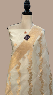 Pure Katan Silk Handlooms Banarasi Dress material With Organza Dupatta - The Handlooms