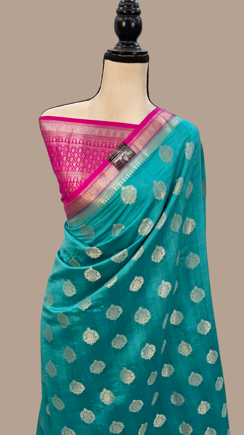 Pure Chiniya Silk Handloom Banarasi Saree - The Handlooms