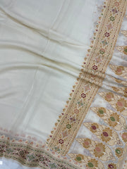 Pure Chiffon Khaddi Banarasi Saree - The Handlooms