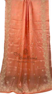 Tussar Silk Handloom Banarasi Saree With Chikankari - The Handlooms