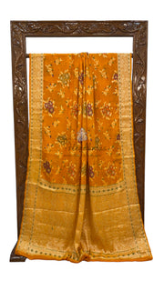 Pure Chiffon Khaddi Banarasi Saree - The Handlooms