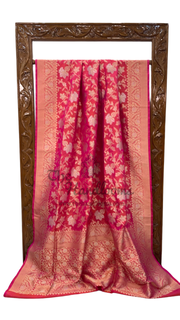 Pure Katan Silk Banarasi Handloom Saree - All Over Sona Roopa Jaal Work - The Handlooms