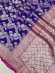 Khaddi Georgette Handloom Banarasi Saree - The Handlooms