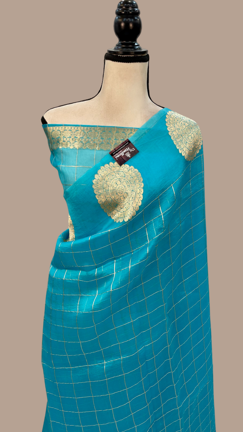 Pure Kora Handloom Banarasi Saree - The Handlooms