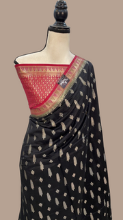 Pure Chiniya Silk Handloom Banarasi Saree - The Handlooms