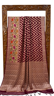 Pure Chiffon Khaddi Banarasi Saree - The Handlooms
