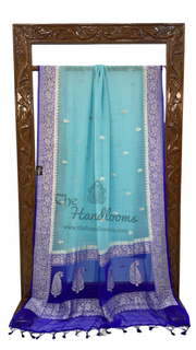 Pure Georgette Banarasi Handloom Saree - The Handlooms