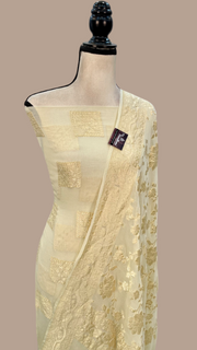 Khaddi Georgette Handlooms Banarasi Dress material - The Handlooms