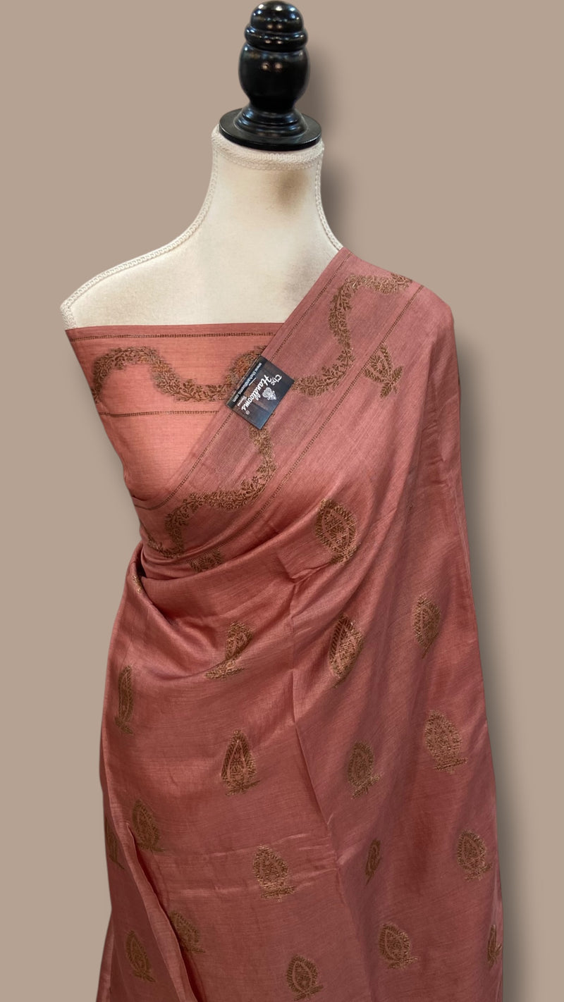 Pure Tussar Silk Handloom Banarasi Saree