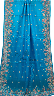 Tussar Silk Handloom Banarasi Saree With Chikankari - The Handlooms