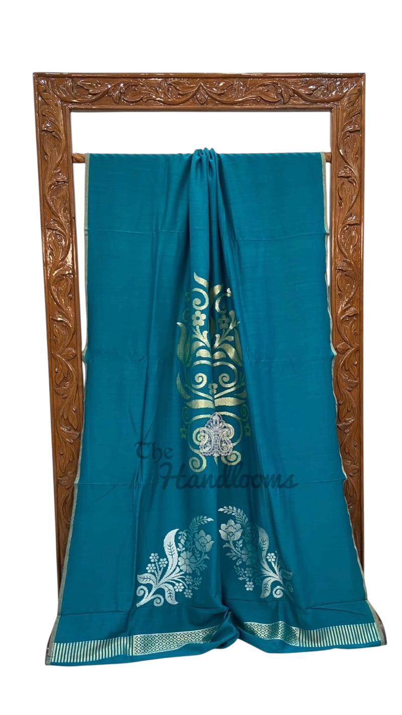 Pure Moonga Georgette Handloom Banarasi Saree