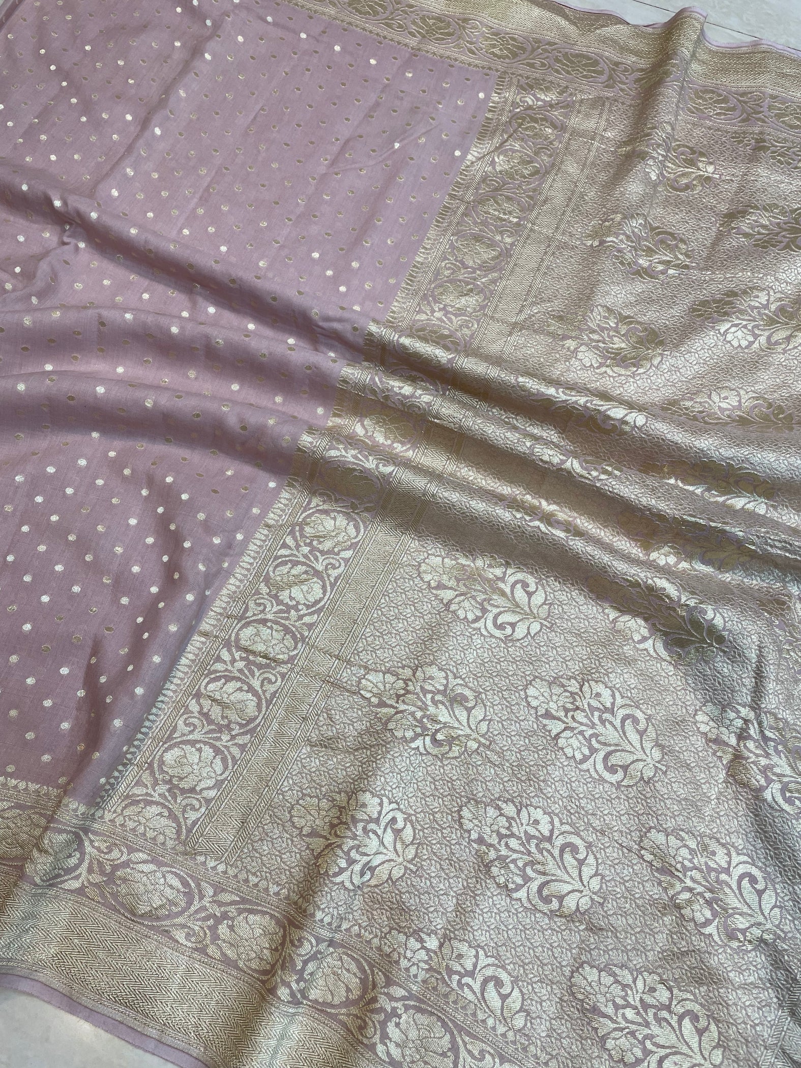 Moonga Georgette Handloom Banarasi Saree