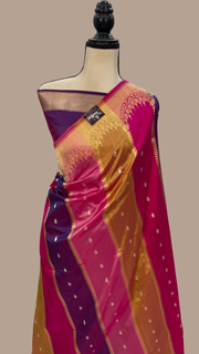 Pure Katan Silk Banarasi Handloom Saree - Rangkat - The Handlooms