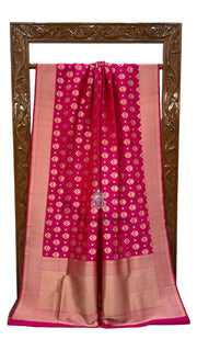 Pure Katan Silk Banarasi Handloom Saree - All over jaal work - The Handlooms