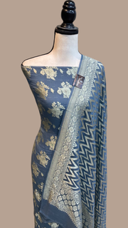 Pure Khaddi Georgette Banarasi Dress material - The Handlooms