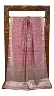Pure Kora Tissue Crush Handloom Banarasi Saree - The Handlooms