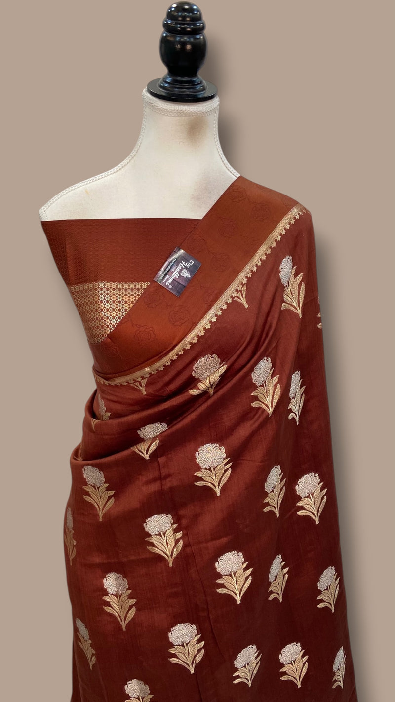 Pure Chiniya Silk Handloom Banarasi Saree