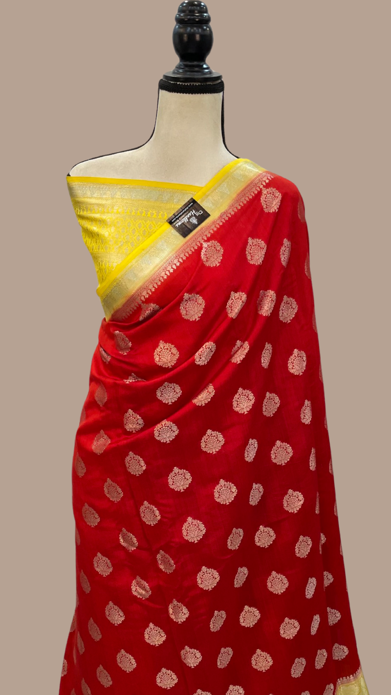 Pure Chiniya Silk Handloom Banarasi Saree - The Handlooms