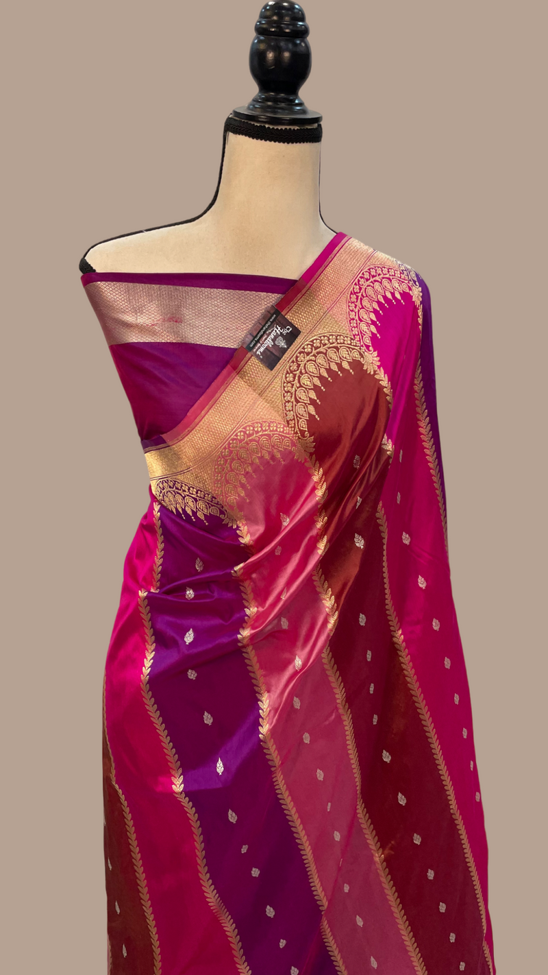 Pure Katan Silk Banarasi Handloom Saree - Rangkat - The Handlooms