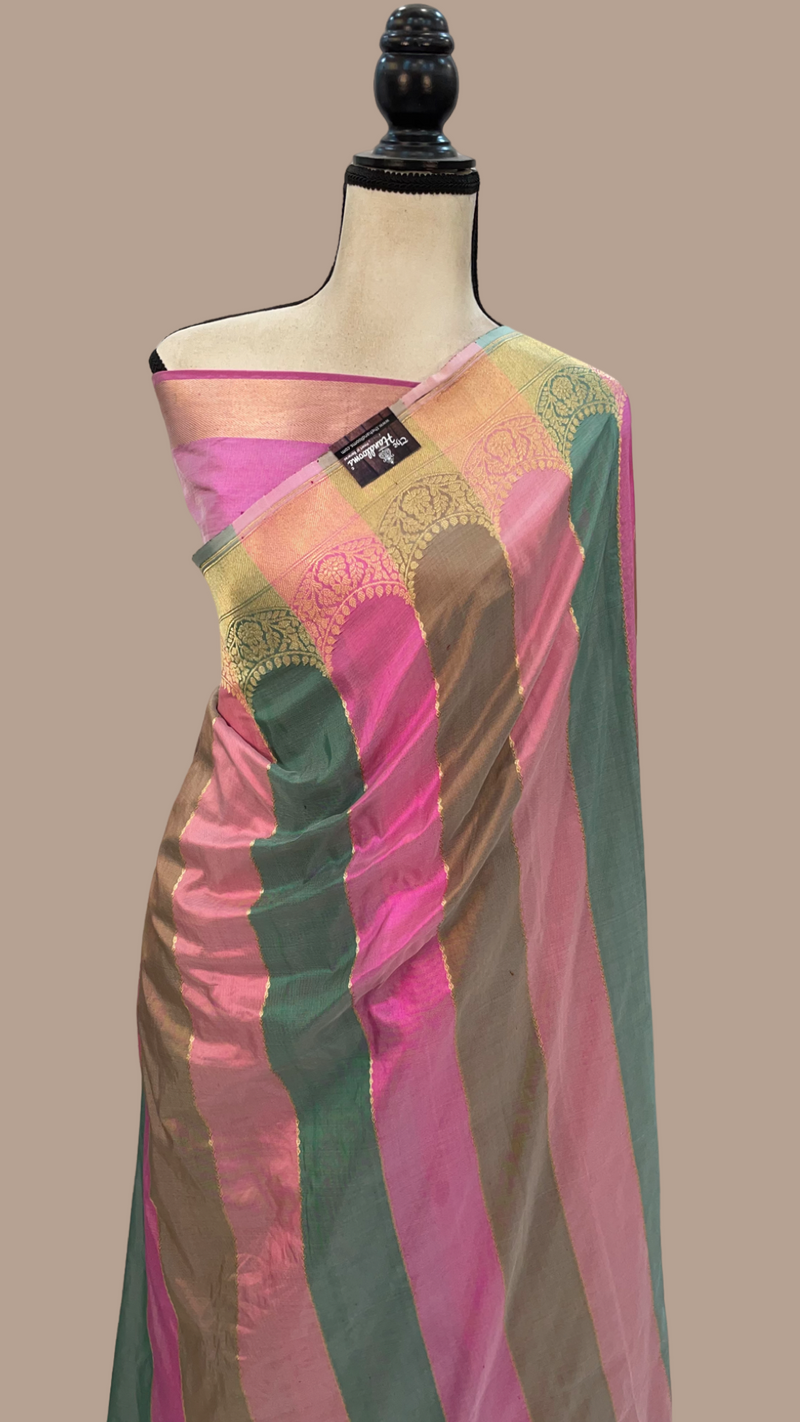 Pure Katan Silk Banarasi Handloom Saree - Rangkat - The Handlooms