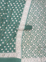 Khaddi Georgette Handlooms Banarasi Dress material - The Handlooms