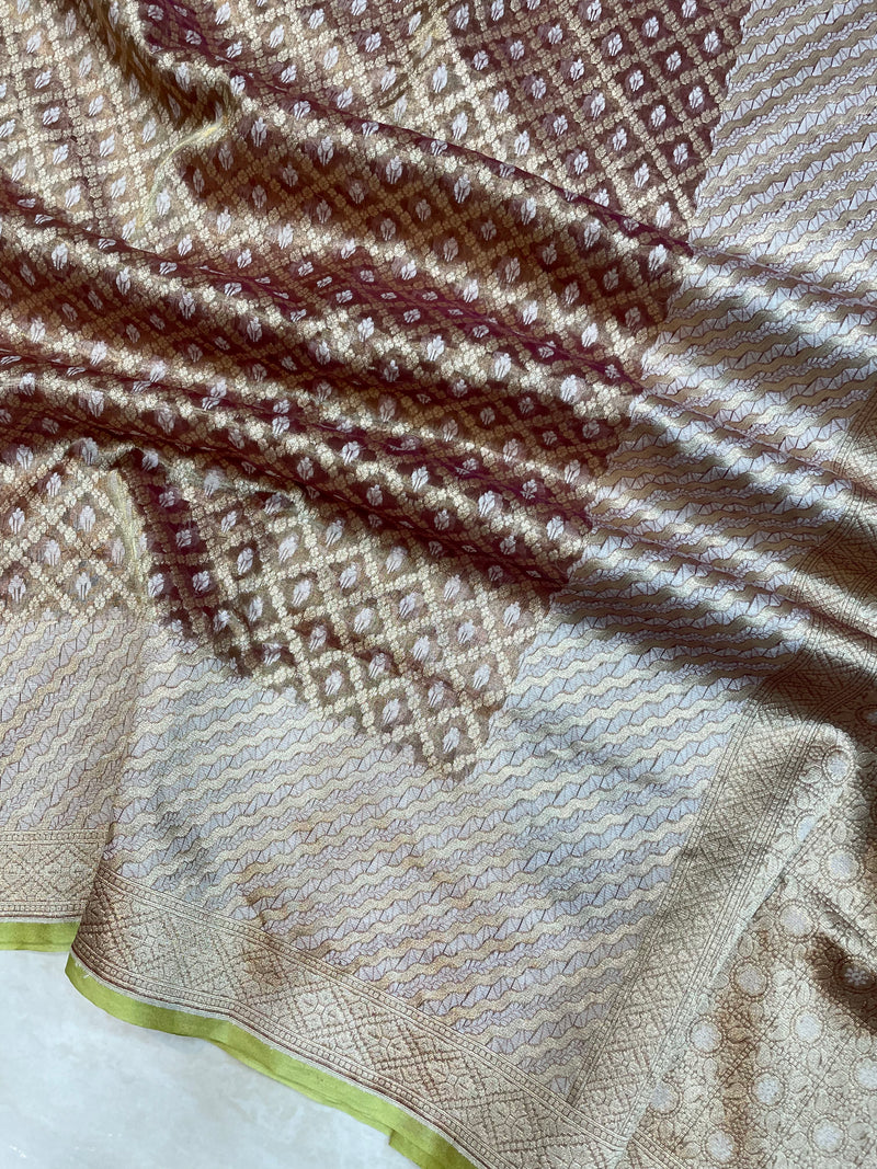 Pure Tissue Reshmi zari Banarasi Saree - The Handlooms