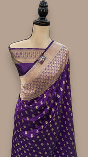 Pure Katan Silk Banarasi Handloom Saree - All over Jaal work - The Handlooms