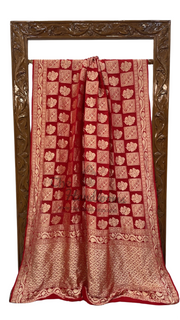 Khaddi Georgette Handloom Banarasi Saree - The Handlooms