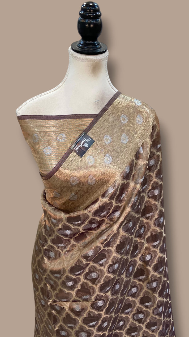 Pure Kora Tissue Silk Handloom Banarasi Saree
