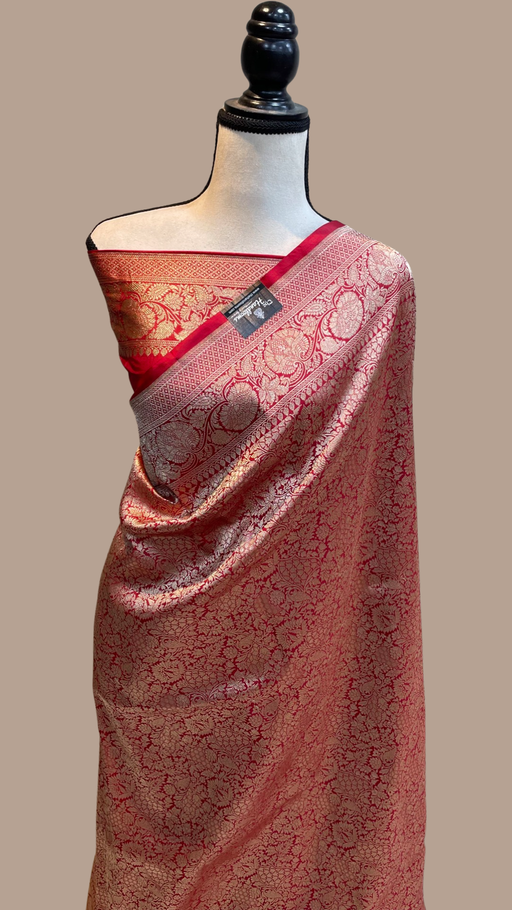 Pure Katan Silk Banarasi Handloom Saree - Tanchui Brocade - The Handlooms