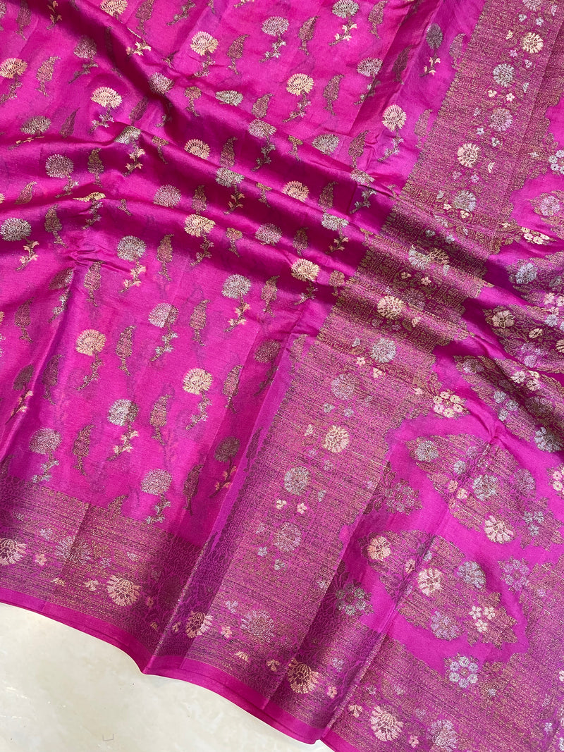Pure Butter Crepe Banarasi Saree - The Handlooms