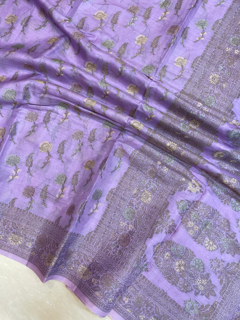 Pure Butter Crepe Banarasi Saree - The Handlooms