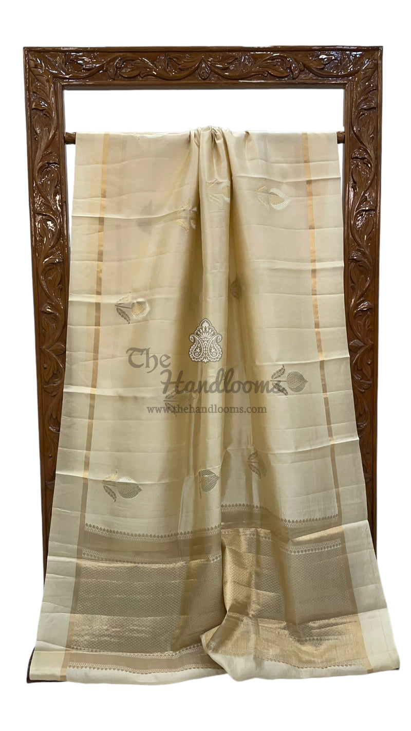 Pure Mango Silk Banarasi Handloom Saree - The Handlooms