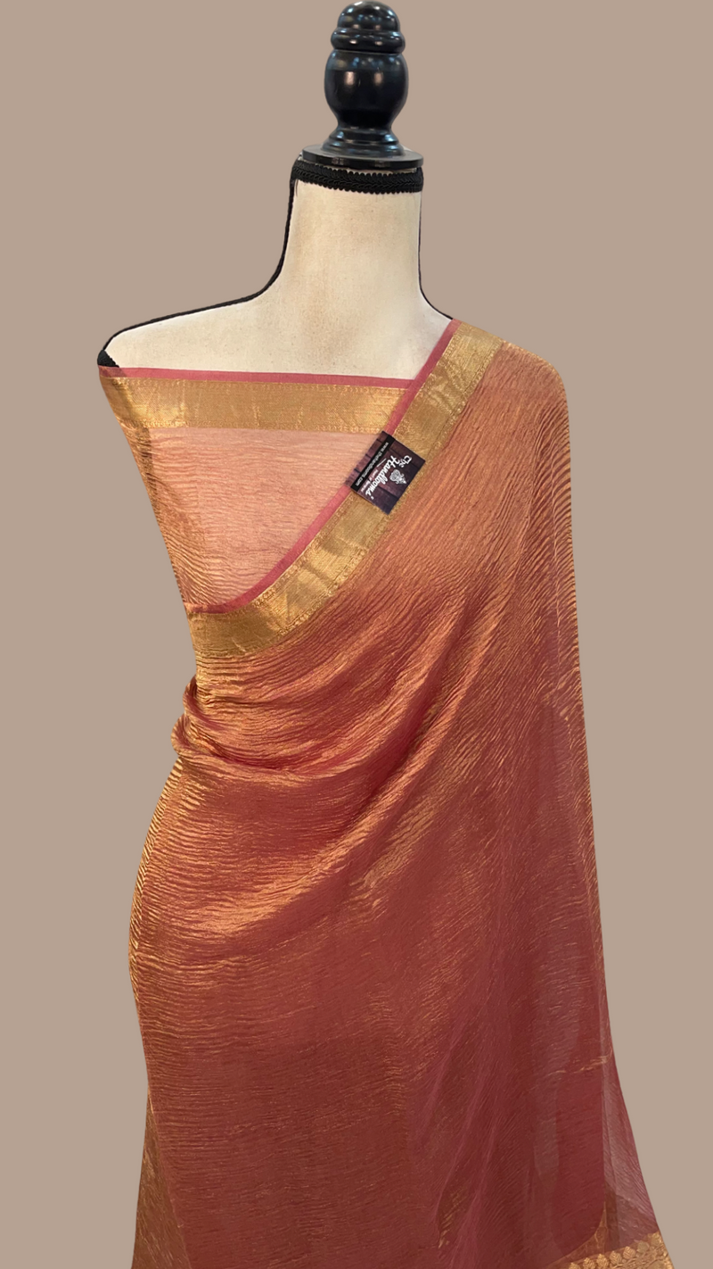 Pure Kora Tissue Handloom Banarasi Saree - The Handlooms