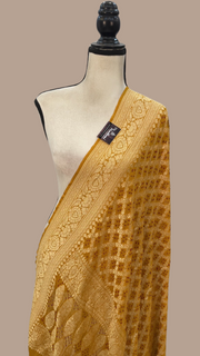 Pure Georgette Banarasi Bandhej Handloom Dupatta - The Handlooms