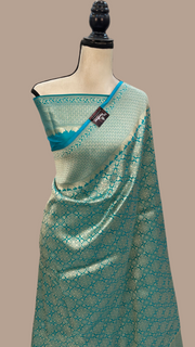 Pure Katan Silk Banarasi Handloom Saree - Tanchui Brocade - The Handlooms