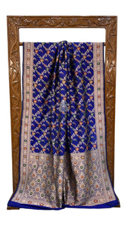 Pure Katan Silk Banarasi Handloom Saree - All over Jaal work with Meenakari - The Handlooms