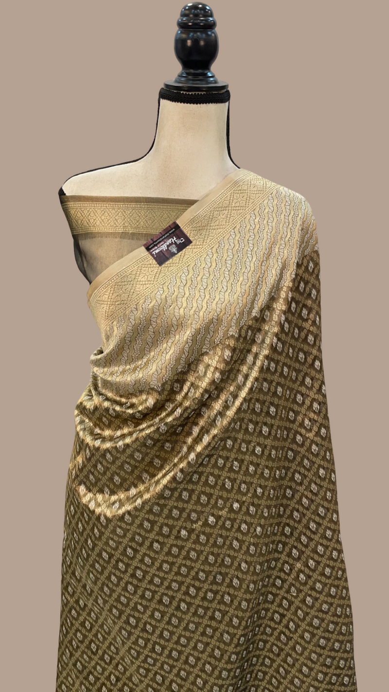 Pure Tissue Reshmi zari Banarasi Saree - The Handlooms