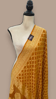Pure Georgette Banarasi Bandhej Handloom Dupatta - The Handlooms