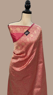 Pure Katan Silk Banarasi Handloom Saree - Tanchui Brocade - The Handlooms