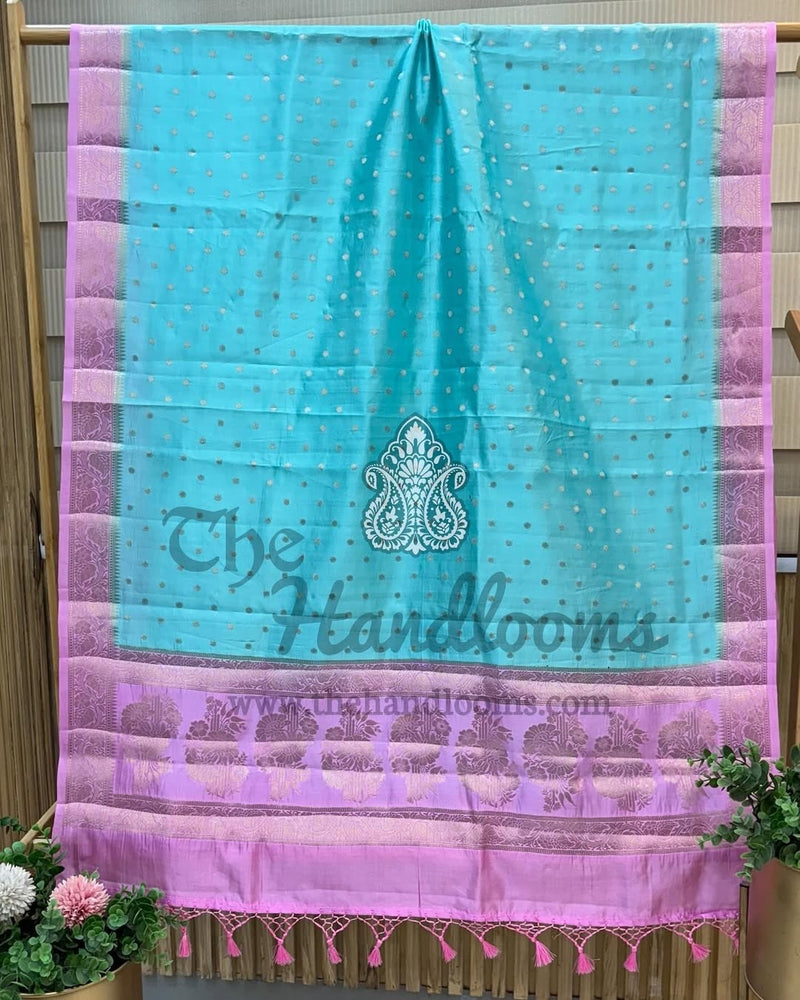 Pure Mango Silk Banarasi Dupatta - The Handlooms