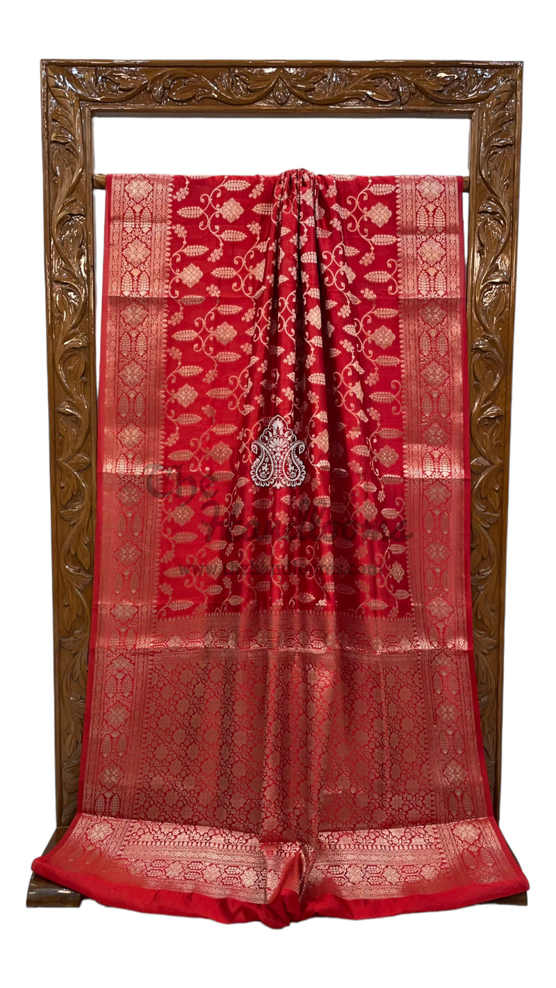 Pure Mango Silk Banarasi Handloom Saree - The Handlooms