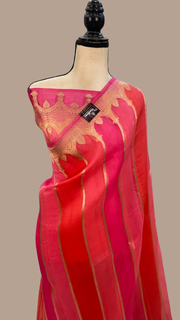 Pure Kora Handloom Banarasi Saree -Rangkat - The Handlooms