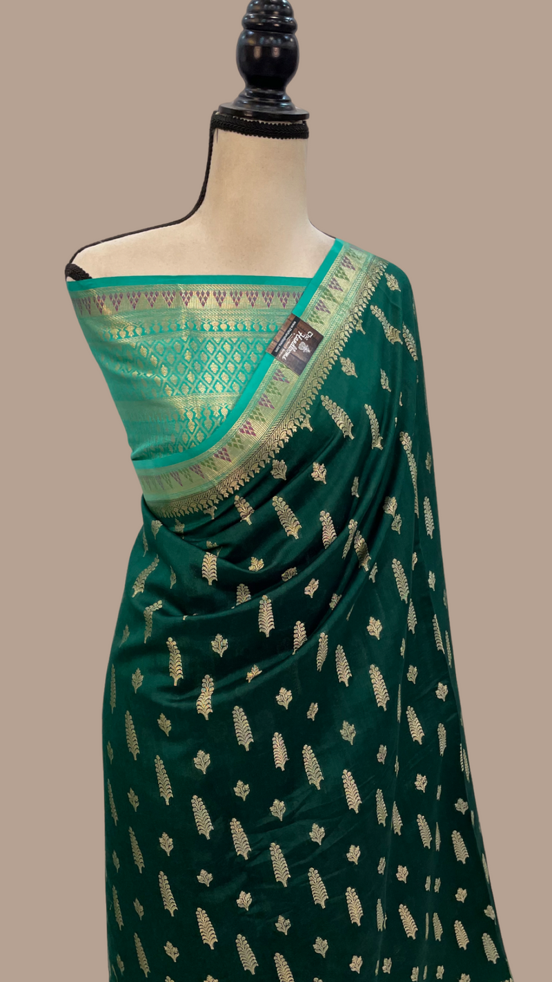 Pure Chiniya Silk Handloom Banarasi Saree - The Handlooms