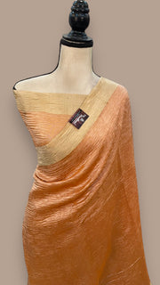 Pure Kora Tissue Crush Handloom Banarasi Saree - The Handlooms